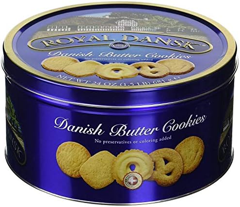Royal Dansk Danish Butter Cookies, Premium Assorted Cookies in a Gift Tin, Great for Sharing and Gifting, 24 oz (Pack of 2)