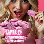 Bubs Swedish Candy Banana & Wild Strawberry Pomegranate Ovals Bundle, 1 POUND Total – Packed In Two Separate 1/2 lb Pickmix Candy Sweden Bags, Sweet Swedish Foam Candy