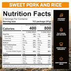 Peak Refuel Sweet Pork & Rice | Premium Freeze Dried Camping Food | Backpacking & Hiking MRE Meals | Just Add Water | 100% Real Meat | 40g of Protein | 2 Serving Pouch