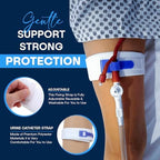 3 Pack Foley Catheter Leg Strap – Adjustable Urinary Drainage Tube Holder with Anti-Slip Silicone Grip – Comfortable, Reusable Stabilizer for Catheter Securement (23” x 2”)