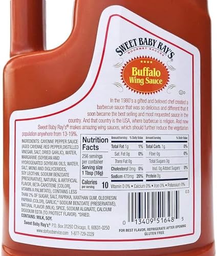 Sweet Baby Ray's Buffalo Wing Sauce | Gluten Free | Kosher | 1 Gallon