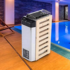 Cryfokt Sauna Heater, 3KW 220V Sauna Heater Stove Internal Control Type Stainless Steel Dry Steam Rapid Heating Electric Sauna Stove for Sauna Room Spa Shower Bath Sauna