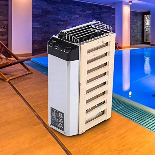Cryfokt Sauna Heater, 3KW 220V Sauna Heater Stove Internal Control Type Stainless Steel Dry Steam Rapid Heating Electric Sauna Stove for Sauna Room Spa Shower Bath Sauna
