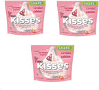 Hershey's Kisses Strawberry Ice Cream Cone Candy Share Bag Limited Summertime Edition (9 Oz), Pack of 3