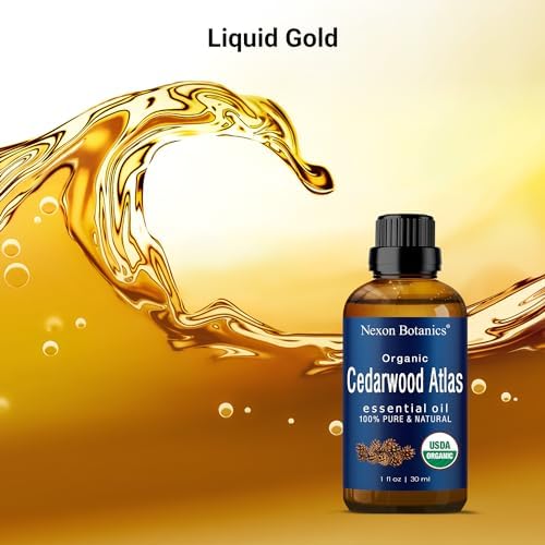 Organic Cedarwood Essential Oil 30 ml - Pure, Natural Oils for Aromatherapy, Diffusers, DIY, Candle and Soap Making Scent - Nexon Botanics