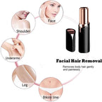 Facial Hair Removal for Women, Portable Painless Hair Remover Device, Rechargeable, with 2 Replacement Heads, for Face, Upper Lip and Chin