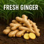 Fresh Ginger Root 1 lb, Whole Raw Ginger Premium Quality For Cooking, Tea & Kitchen Use