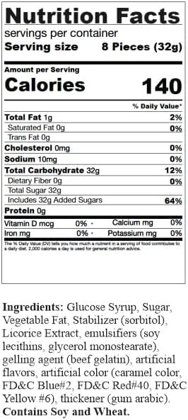 SweetGourmet English Style Sweet Licorice Toffees | Individually Wrapped | 2Lb