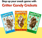 HotLix Crick-ettes Edible Bugs (6-Pack) | Salt n Vinegar, Bacon & Cheese, Sour Cream & Onion | Dried Crickets to Eat | Weird Snacks for Humans & Pets | Edible Crickets for Parties & Exotic Snacks