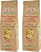 Rustichella d'Abruzzo Trofie Pasta, Authentic Italian Durum Wheat Semolina, Traditional Ligurian Shape for Pesto, Soups & Cold Dishes, Classic Small, Perfect with Potatoes & String Beans, 500g, 2-Pack