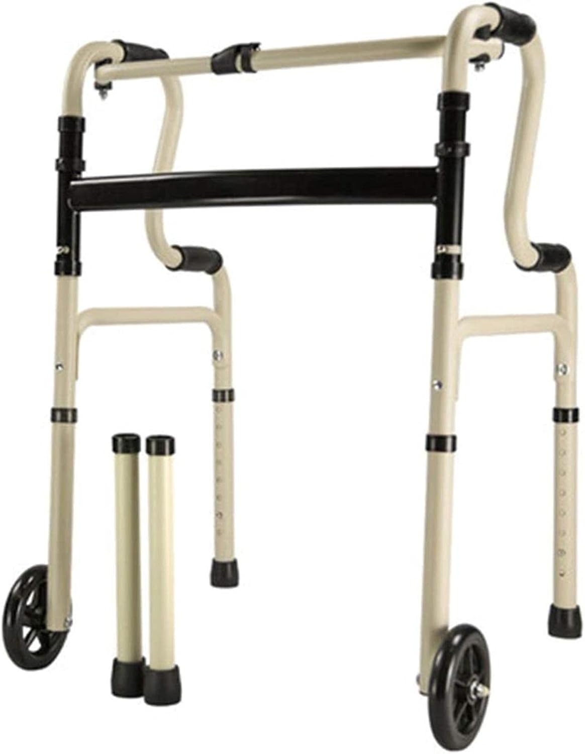 Rollator Walker Walking Frame Folding Portable Aluminum Alloy Belt Wheel Without Wheel Dual-use/Multi-Function Walking Aid/Small Gift