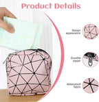 4Pcs Sanitary Napkin Storage Bag, Portable Period Bag for Teen Girls Woman, Pad Pouch Tampon for Purse, Reusable Zipper Period Pouches for Teen School Office Travel Feminine Care Organizer, Diamond
