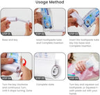 LOVEINUSA Toothpaste Tube Squeezer Dispenser, 6PCS Toothpaste Squeezer Roller Tool for Bathroom, White