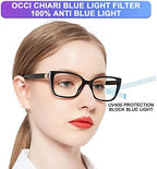 OCCI CHIARI Blue Light Blocking Reading Glasses Women Large Reader