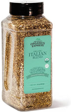 HQOExpress Organic Northern Italian Seasoning – Non GMO, Kosher, USDA Certified Organic Dried Herb Mix with Rosemary, Oregano and Basil Leaves for Pastas, Pizza and Meatballs, 12 oz. Chef Jar