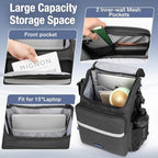 ZHCHG Upgrade Wheelchair Bags to Hang on Back, Multi-Functional Wheelchair Accessories, Casual Backpack, Durable Large Travel Storage Bag- Black