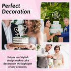 3 PCS Rustic Wooden Wedding Cake Topper Mr and Mrs, Bride and Groom Cake Topper Wedding Anniversary Bridal Shower, Engagement Party Decorations, Wedding Decoration, Perfect Keepsake