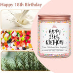 Homsolver 18th Birthday Gifts for Girls Boys, Vanilla Scent Ideas 18th Birthday Candles for Sister, Daughter, Best Friends, Handmade Aromatherapy with 50+ Hour Burn Time, Funny Birthday Decorations