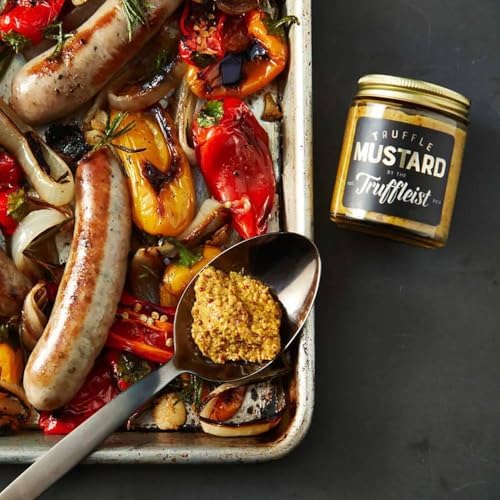 The Truffleist Truffle Mustard – Infused with Real Black Truffles – Italian Truffle Mustard Spread for Burgers, Sandwiches, Charcuterie & Marinades – 4 oz