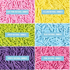 Sweets Indeed Sprinkles 6 Cell Edible Sprinkle Mix Jimmies Perfect for Cake Decorations Baking Ice Cream Cookies Cupcake Topper (Pastel Jimmies)