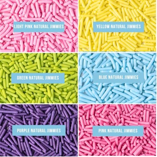 Sweets Indeed Sprinkles 6 Cell Edible Sprinkle Mix Jimmies Perfect for Cake Decorations Baking Ice Cream Cookies Cupcake Topper (Pastel Jimmies)