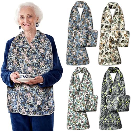 Washable & Reusable Bib Scarf - Adult Bibs for Eating, Men & Women
