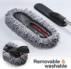 IPELY 3 Pack Large Microfiber Car Duster Exterior Scratch Free with Extendable, Car Duster Interior Multipurpose dust Cleaning