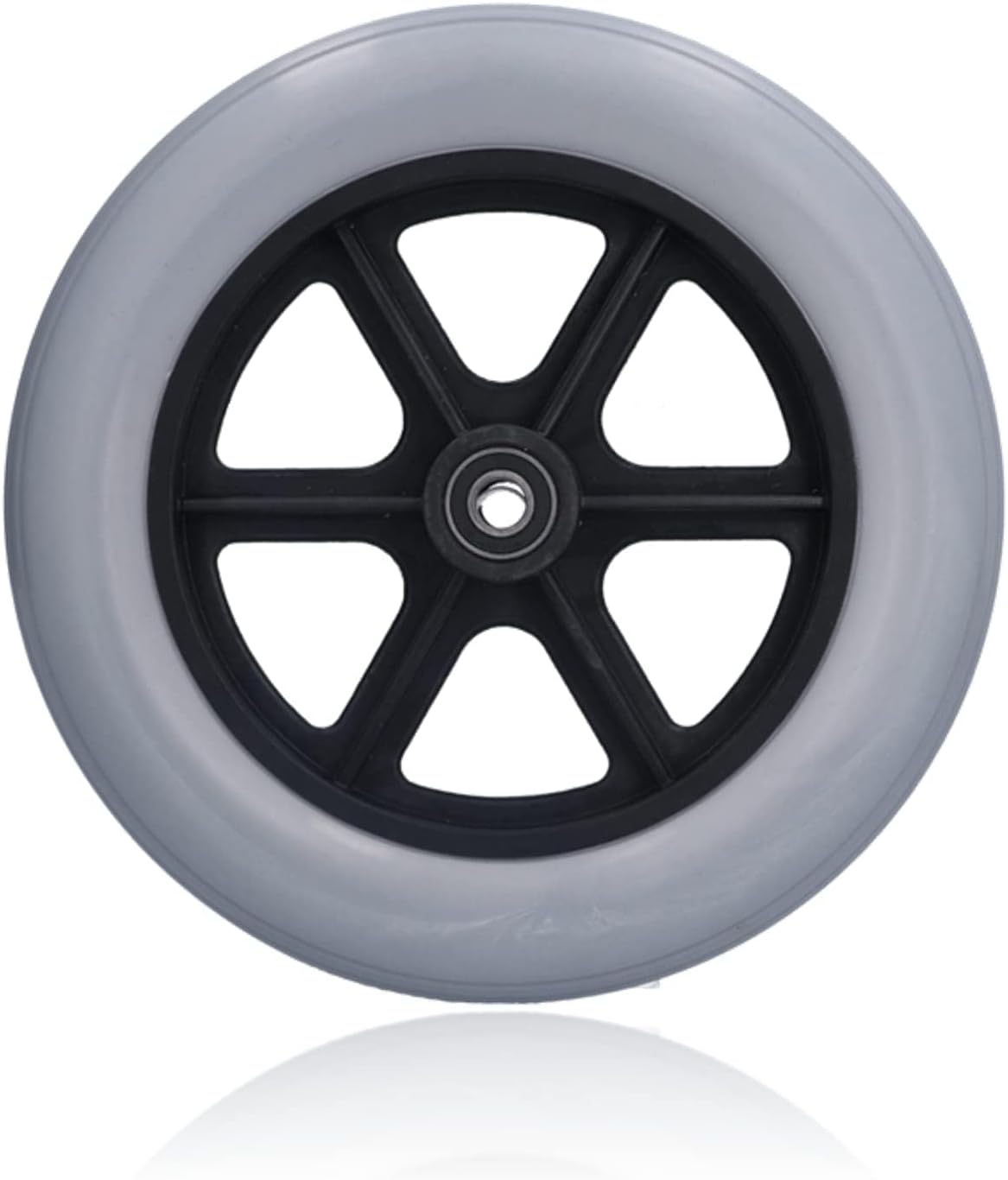 1PCS 10 Inch Wheel Replacement,Wheelchair Front Wheel Walker Caster Tire Flat Accessory Wheel Accessories with 10In Large Diameter 12MM Bearing Hole