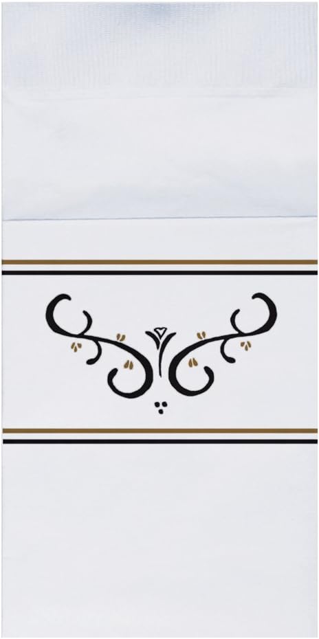 Hoffmaster 020169 Quickset Recycled Dinner Napkin, Coin Embossed, 2-Ply, 1/8 Fold, 17" Length x 17" Width, Scroll (Case of 800)