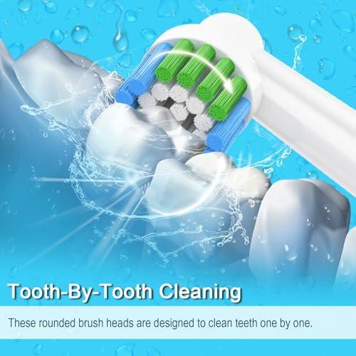16pcs Replacement Brush Heads Compatible with Oral B Electric Toothbrushes. Pack of 4 Precision Clean,4 Cross Clean,4 3D Whitening Clean and 4 Sensitive Clean