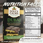 Dolce Calma Dubai Chocolate Bar Dark (200g / 7oz) – Viral Authentic Handmade Belgian Chocolate with Turkish Pistachio & Crispy Kataifi, Premium Quality Candy, Luxury Cream Kunafa Filling, No Palm Oil