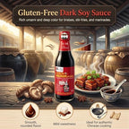 Premium Gluten-Free Mushroom Dark Soy Sauce | Earthy Umami Upgrade | Naturally Brewed, Non-GMO, Wheat-Free, No MSG | Perfect for Stir-Fries, Braising & Glazes (8.5 fl oz, 1 Pack) - Sauce Grandmaster