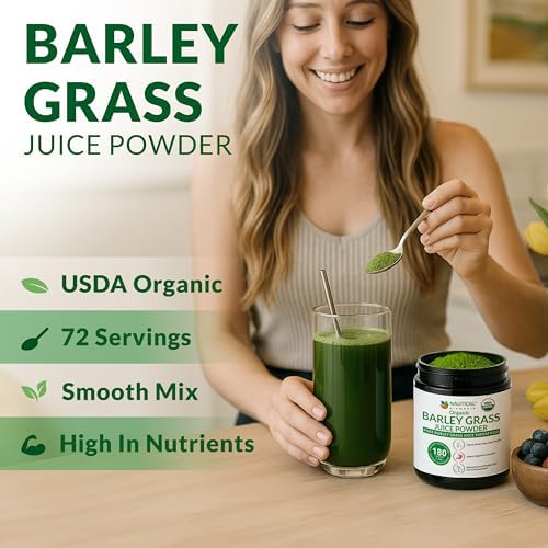 Barley Grass Juice Powder Organic – Sourced from Utah’s Mineral-Rich Soil, Nutrient-Dense Barley Grass Powder – Raw & Cold-Processed Superfood, High Chlorophyll – 6.35oz (180g) | 72 Serving