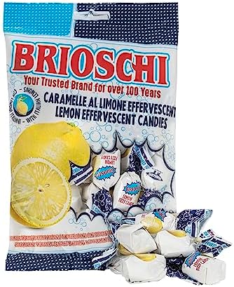 Brioschi Lemon Flavored Effervescent Fizzy Digestive Italian Candies (5.29 oz)