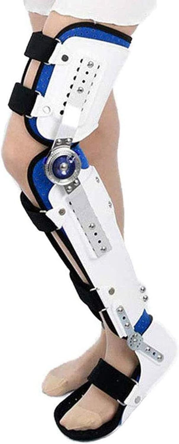 Knee Compression Orthosis, Hip Knee Ankle Foot Orthosis, Adjustable Jointed Knee Brace Stabilizer Knee Support for ACL Arthritis, Full Leg Stabilizing Knee Brace, Legs Joint Fixator