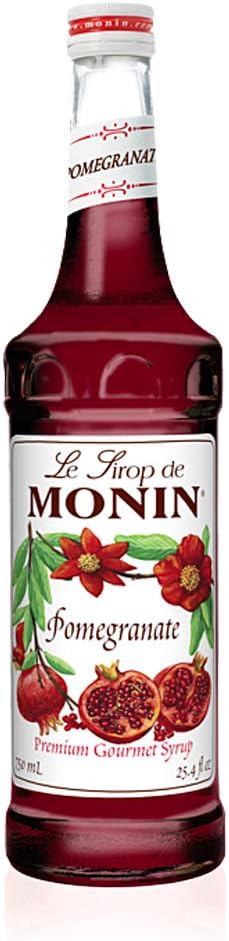 Monin - Pomegranate Syrup, Tart and Sweet, Great for Cocktails and Teas, Gluten-Free, Vegan, Non-GMO (750 ml (Glass))