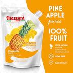 Mazzoni - Pineapple Juice Puree, 100% Pure Pineapple Juice Mix, Just Fruit, No Sugar Added, Mixer for Cocktails, Drinks, Smoothies, Make Healthy Pina Coladas, Convenient Pouch, Made in Italy, 2.2 lbs (35.2 oz)