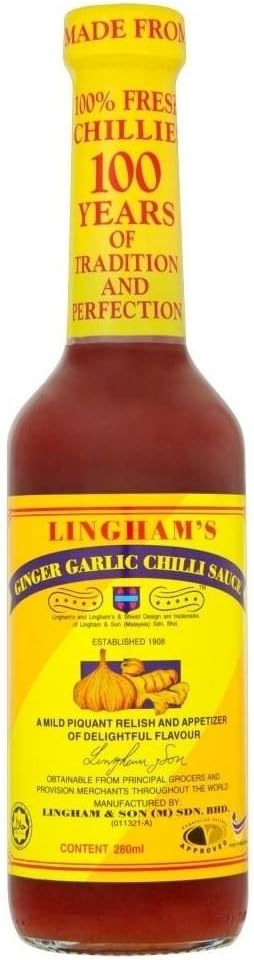 Lingham's Ginger Garlic & Chilli Sauce (280ml) - Pack of 2