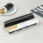 Restaurantware-Foil Lux 12 x 10.8 Inch Pop-Up Foil Sheets, 100 Disposable Foils Papers For Food - Orange Peel Embossing, Interfolded, Black Aluminum Foils Sheets, Greaseproof, Freezable, Oven Ready