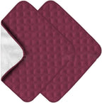 2Pcs Waterproof Chair Pads for Elderly Incontinence Reusable& Washable, Fits Recliners, Seats, Furniture, Beds- Reusable Absorbent Seat Protector Pads for Adults Senior-Wine Red||56 * 53cm