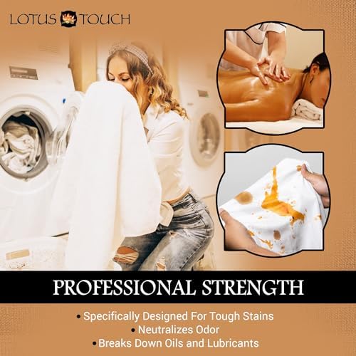 Lotus Touch Always Fresh Laundry Detergent For Massage Table Sheets and Spa Linens Professional Grade - 1 Gallon - Spring Fresh Scent - Removes Tough Stains Left by Massage Oil, Lotion and Cream