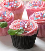 LEBERY 8.4 Oz Pastel Sprinkles, White Pink Purple Blue Sprinkles, Edible Cake Cupcake Sprinkle Edible Cake Pearls for Cake Decorating Mermaid Sprinkle Jimmies Mix for Baking Cookie Decoration