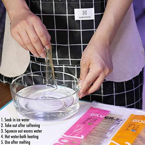 HAODONG Beef Silver Gelatin Sheets - 380-400Sheets 1KG(2.2LBS), 180Bloom Gelatin Leaves for Baking, Cooking Mirror Glaze Dessert Jellies Mousse Cake
