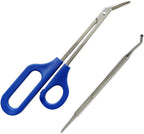 Long Handle Toenail Scissors for Adult Seniors & Easy Reach Long Handled Clipper for Thick Toe Nail with Ingrown Toenail File
