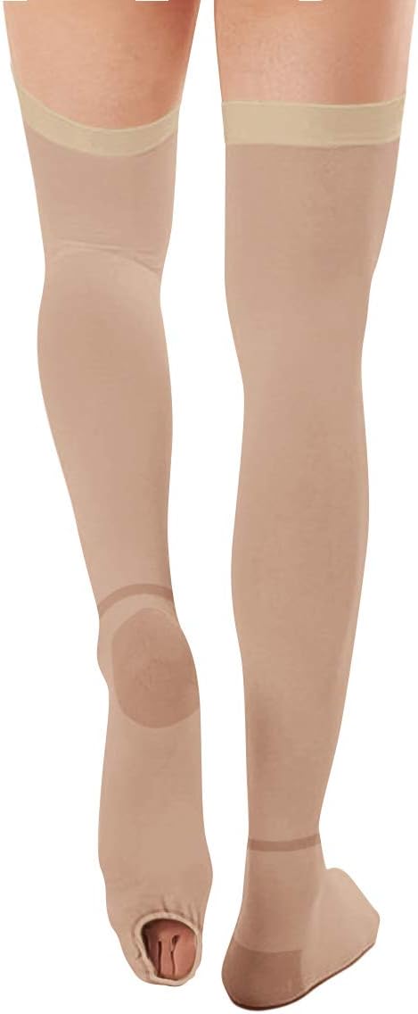 T.E.D. Anti Embolism Stockings Thigh High Knee High for Women Men, 15-20 mmHg Compression TED Hose with Inspect Toe Hole