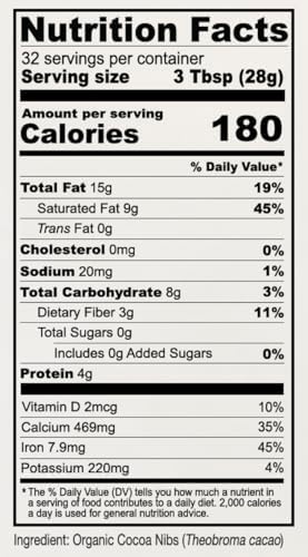 Anthony's Organic Cacao Cocoa Nibs, 2 lb