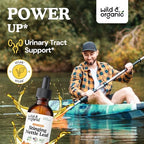 Wild & Organic Stinging Nettle Leaf Extract Drops - Urinary Tract Support - Liquid Stinging Nettle Supplement - Urtica Dioica Tincture - 2-Month Supply - Vegan, Sugar & Alcohol-Free - 2 fl oz