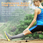 QUXIANG Compression Socks for Women & Men 15-20 mmHg, Best for Medical, Nursing, Running, Athletic, Varicose Veins, Travel
