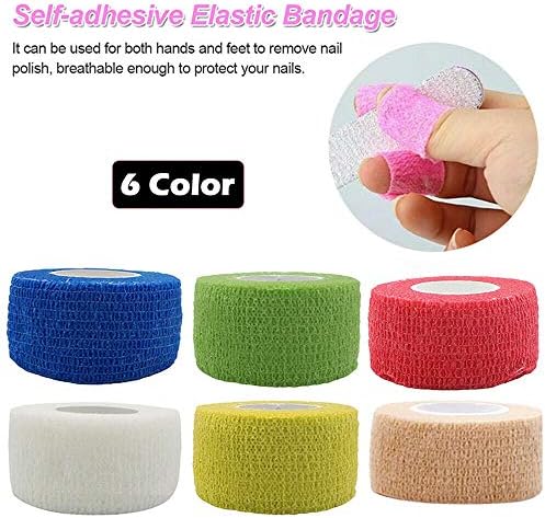 Bandage Tape BE-TOOL Self Adhesive Finger Tapes, 12 Rolls 2.5cm x 4.5m Strong Sports Tape for Finger Sprains & Swelling, Self-Adhesive Bandage Rolls (Red)