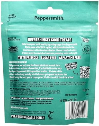 Peppersmith Mighty Box English Peppermint Mints 50g (85 Pieces) Pack of 3